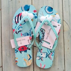 NWT Vera Bradley Antilles flip flops LARGE9-10